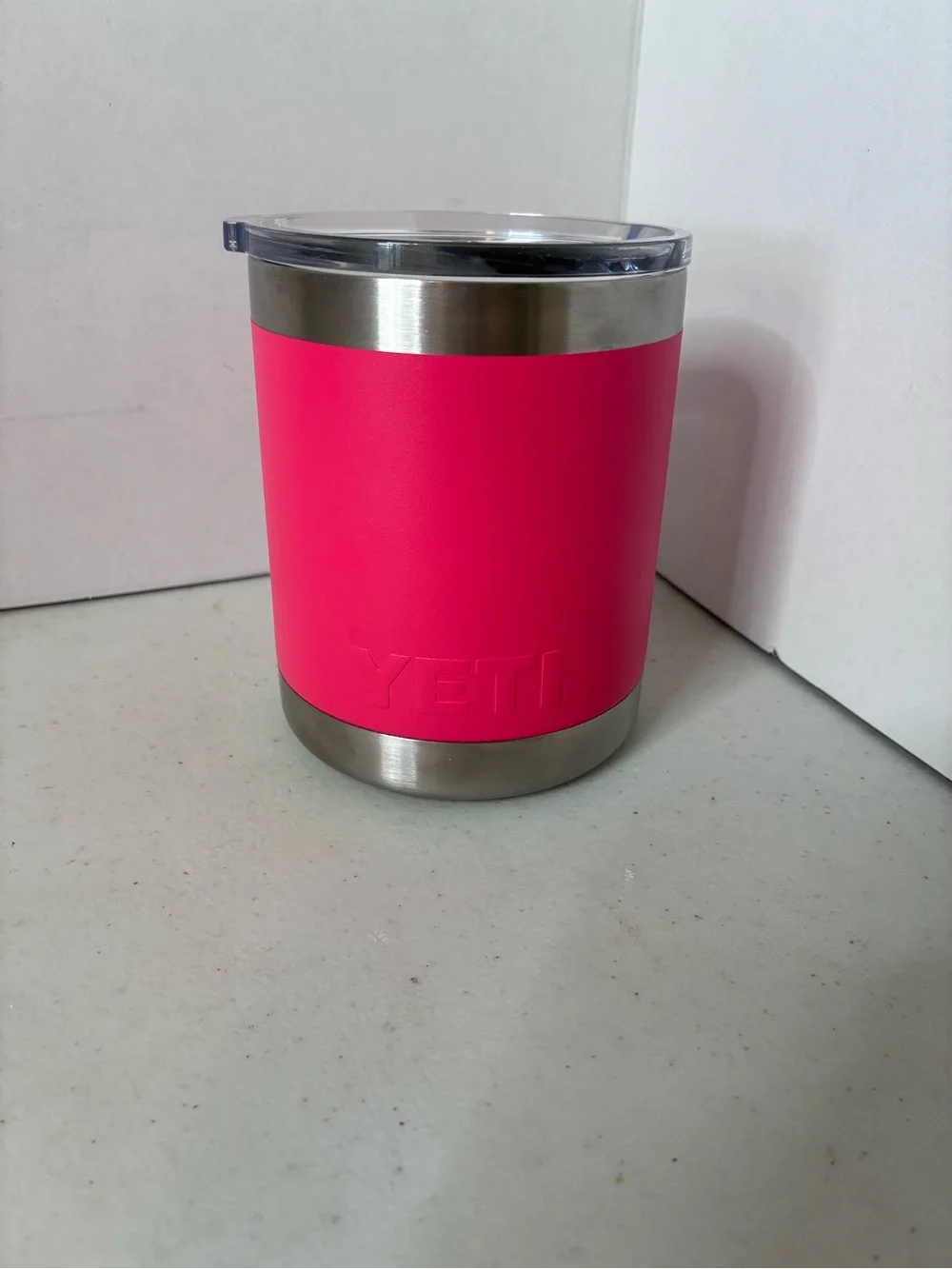 YETI Rambler 10 oz Lowball Tumbler Pink Stainless Steel w/ MagSlider Lid